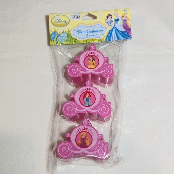 Disney Princess Treat Containers 3 Count - Picture 1 of 7